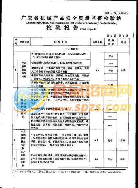 包子機檢驗報告