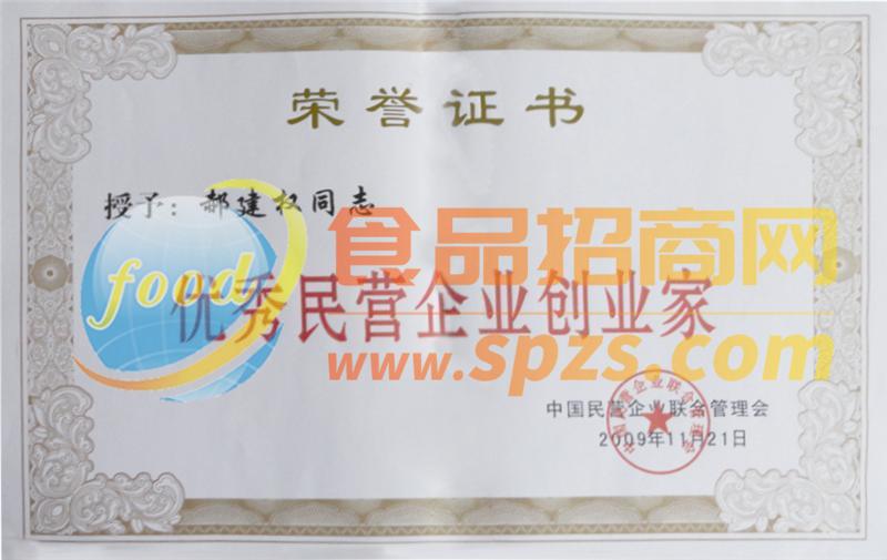 優(yōu)秀民營企業(yè)創(chuàng)業(yè)家