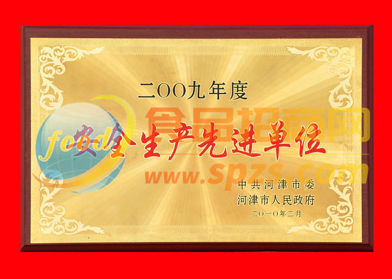 安全生产先进单位